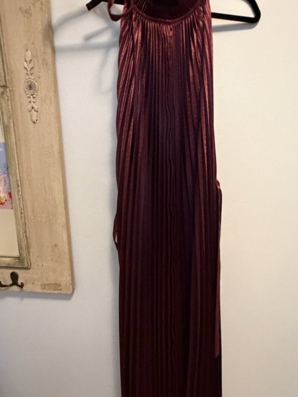 Ulla Johnson Amiko Metallic Pleated Halter Maxi Dress, 2 - Picture 4 of 7